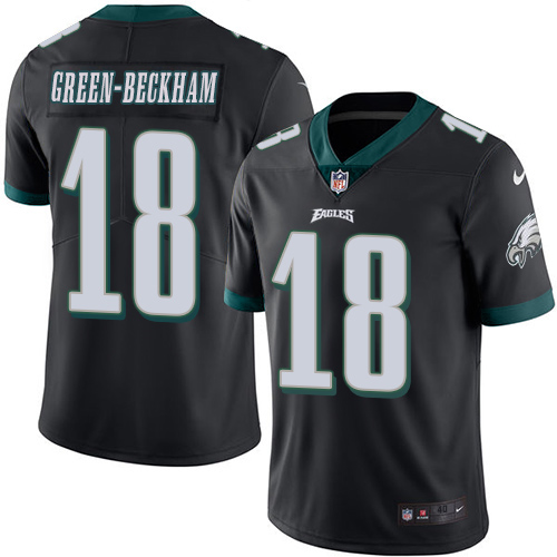 Men's Elite Dorial Green-Beckham Nike Jersey Black - #18 Rush NFL Philadelphia Eagles